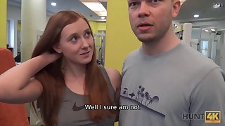 Cuckold be fitting of cash permits hunter to fuck his GF in the empty gym